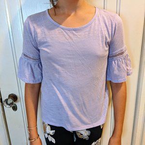 Girl's Lilac Bell Sleeve Top